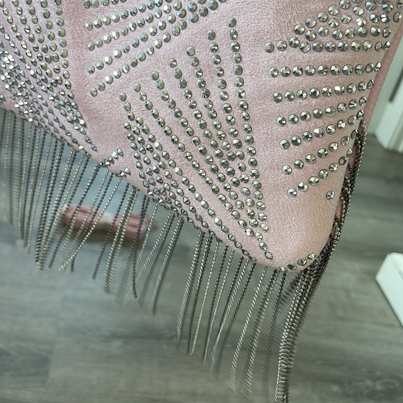 Handbag Express | Pink Suede Bling Bag - Picture 7 of 13